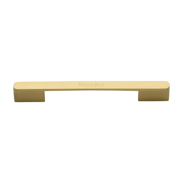 High quality image of the Heritage Brass Cabinet Pull Bridge Design 192&amp;224mm CTC Satin Brass Finish
 | Sku. c3684-192-224sb | Discounted prices available from Trade Door Handles