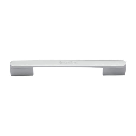 High quality image of the Heritage Brass Cabinet Pull Bridge Design 192&amp;224mm CTC Satin Chrome Finish
 | Sku. c3684-192-224sc | Discounted prices available from Trade Door Handles