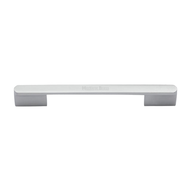 High quality image of the Heritage Brass Cabinet Pull Bridge Design 192&amp;224mm CTC Satin Chrome Finish
 | Sku. c3684-192-224sc | Discounted prices available from Trade Door Handles