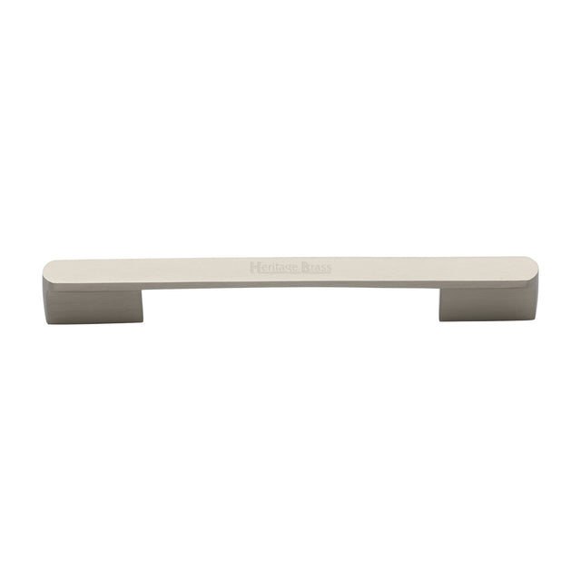 High quality image of the Heritage Brass Cabinet Pull Bridge Design 192&amp;224mm CTC Satin Nickel Finish
 | Sku. c3684-192-224sn | Discounted prices available from Trade Door Handles