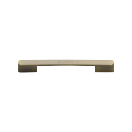 High quality image of the Heritage Brass Cabinet Pull Bridge Design 96mm CTC Antique Brass Finish | Sku. c3684-96-at | Discounted prices available from Trade Door Handles