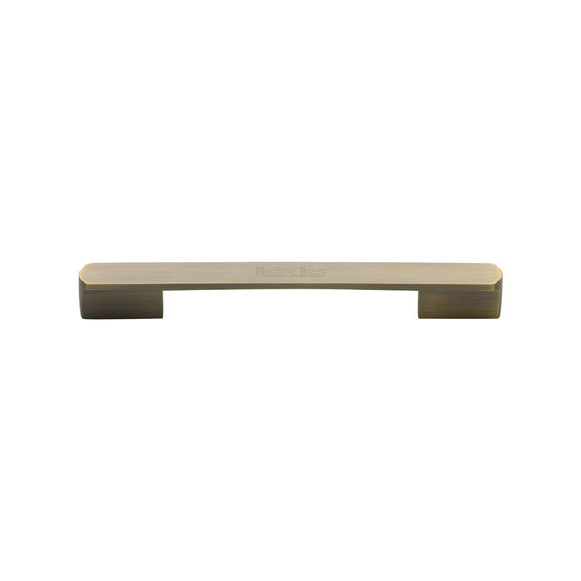 High quality image of the Heritage Brass Cabinet Pull Bridge Design 96mm CTC Antique Brass Finish | Sku. c3684-96-at | Discounted prices available from Trade Door Handles