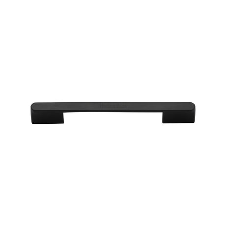 High quality image of the Heritage Brass Cabinet Pull Bridge Design 96mm CTC Matt Black Finish | Sku. c3684-96-bkmt | Discounted prices available from Trade Door Handles