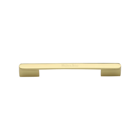 High quality image of the Heritage Brass Cabinet Pull Bridge Design 96mm CTC Polished Brass Finish | Sku. c3684-96-pb | Discounted prices available from Trade Door Handles