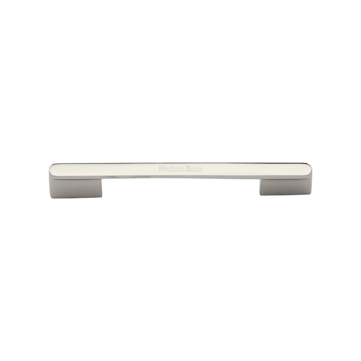 High quality image of the Heritage Brass Cabinet Pull Bridge Design 96mm CTC Polished Nickel Finish | Sku. c3684-96-pnf | Discounted prices available from Trade Door Handles