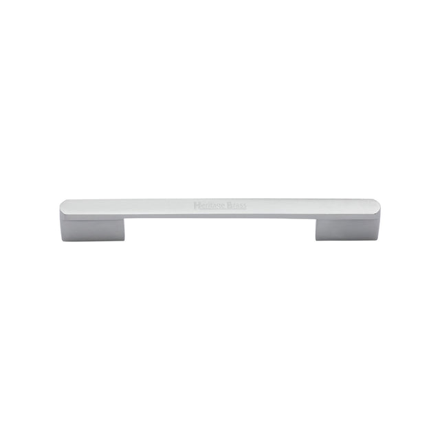 High quality image of the Heritage Brass Cabinet Pull Bridge Design 96mm CTC Satin Chrome Finish | Sku. c3684-96-sc | Discounted prices available from Trade Door Handles