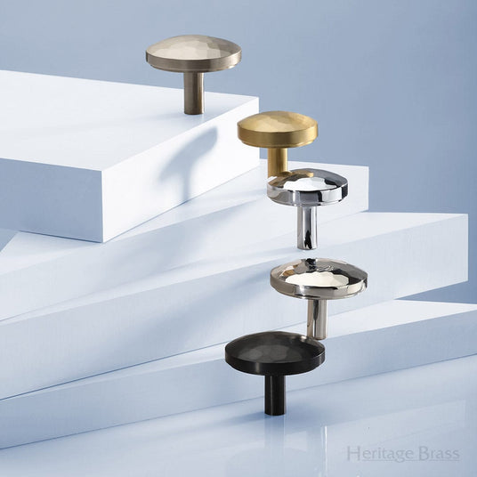 Image showing some cabinet hardware made by Heritage Brass is various finishes