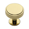 High quality image of the Heritage Brass Cabinet Knob Stepped Disc Design with Rose 38mm Polished Brass Finish | Sku. c3954-38-pb | Discounted prices available from Trade Door Handles
