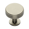 High quality image of the Heritage Brass Cabinet Knob Stepped Disc Design with Rose 38mm Satin Nickel Finish | Sku. c3954-38-sn | Discounted prices available from Trade Door Handles