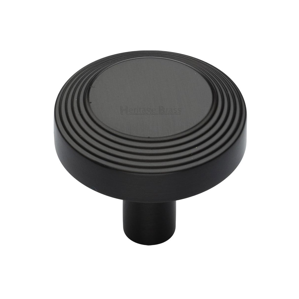 High quality image of the Heritage Brass Cabinet Knob Ridge Design 38mm Matt Bronze FinishUK Registered Design Number 6194410 | Sku. c3956-38-mb | Discounted prices available from Trade Door Handles