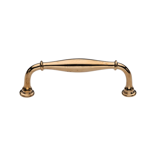 High quality image of Heritage Brass Cabinet Pull Henley Traditional Design 102mm CTC Unlacquered Brass Finish | Sku. C3960 152-ULB | available from Trade Door Handles.