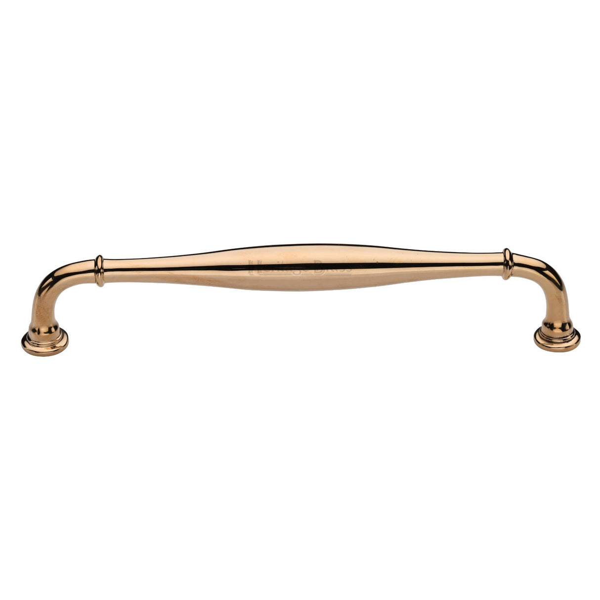 High quality image of Heritage Brass Cabinet Pull Henley Traditional Design 203mm CTC Unlacquered Brass Finish | Sku. C3975-ULB | available from Trade Door Handles.