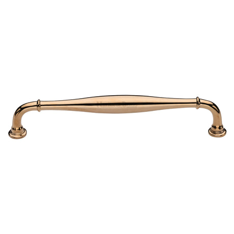 High quality image of Heritage Brass Cabinet Pull Henley Traditional Design 203mm CTC Unlacquered Brass Finish | Sku. C3975-ULB | available from Trade Door Handles.