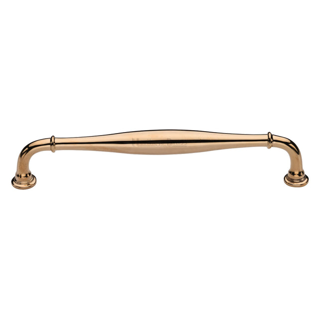 High quality image of Heritage Brass Cabinet Pull Henley Traditional Design 203mm CTC Unlacquered Brass Finish | Sku. C3975-ULB | available from Trade Door Handles.