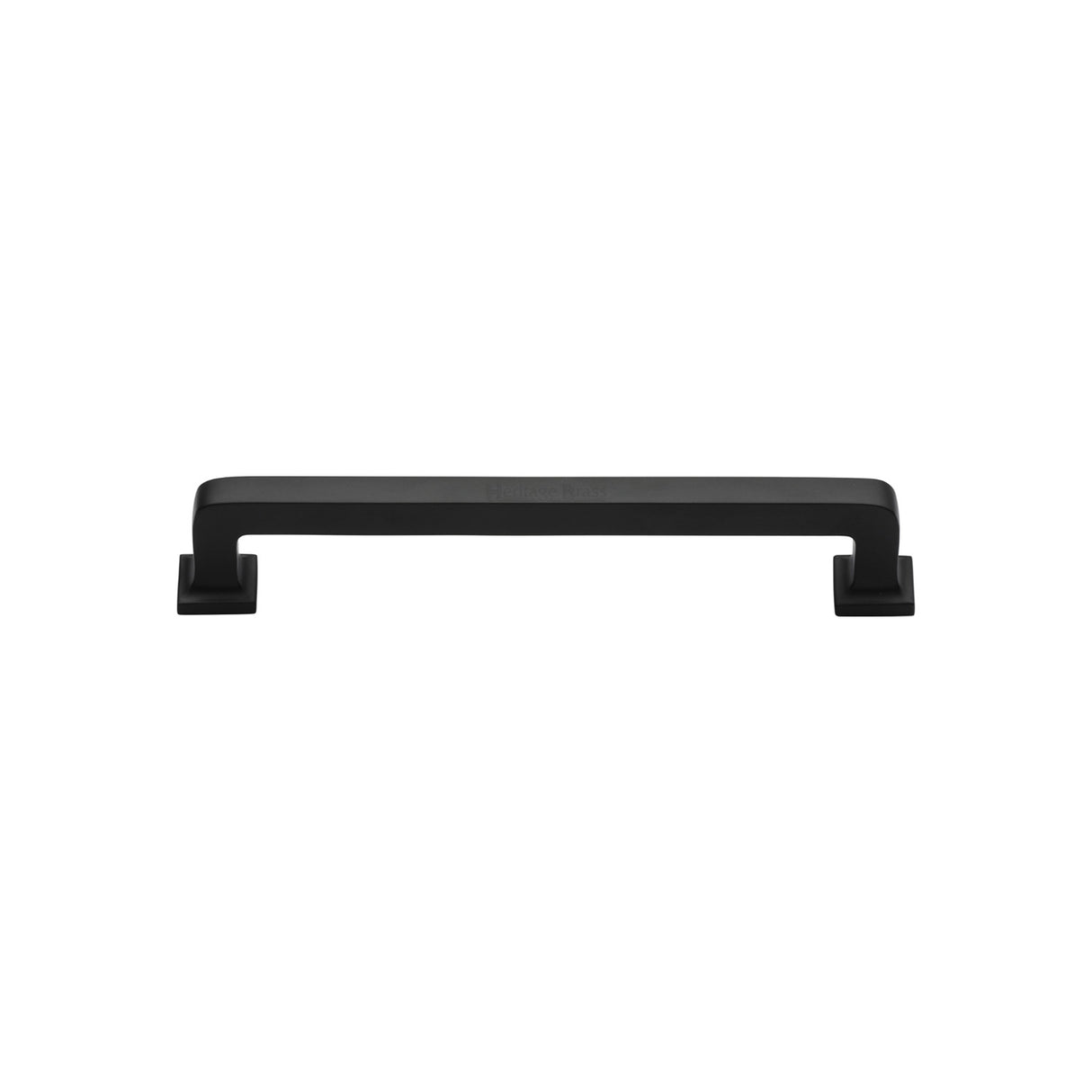 High quality image of the Heritage Brass Cabinet Pull Square Vintage Design 101mm CTC Matt Black Finish | Sku. c3964-101-bkmt | Discounted prices available from Trade Door Handles