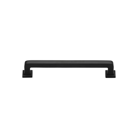 High quality image of the Heritage Brass Cabinet Pull Square Vintage Design 101mm CTC Matt Black Finish | Sku. c3964-101-bkmt | Discounted prices available from Trade Door Handles