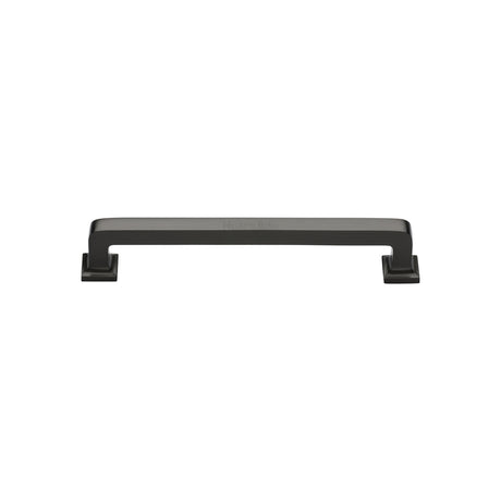 High quality image of the Heritage Brass Cabinet Pull Square Vintage Design 101mm CTC Matt Bronze Finish | Sku. c3964-101-mb | Discounted prices available from Trade Door Handles