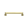 High quality image of the Heritage Brass Cabinet Pull Square Vintage Design 101mm CTC Polished Brass Finish | Sku. c3964-101-pb | Discounted prices available from Trade Door Handles
