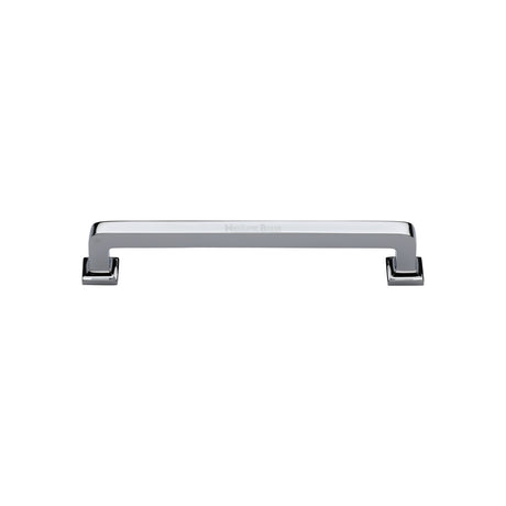 High quality image of the Heritage Brass Cabinet Pull Square Vintage Design 101mm CTC Polished Chrome Finish | Sku. c3964-101-pc | Discounted prices available from Trade Door Handles
