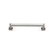High quality image of the Heritage Brass Cabinet Pull Square Vintage Design 101mm CTC Polished Nickel Finish | Sku. c3964-101-pnf | Discounted prices available from Trade Door Handles