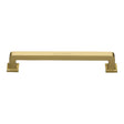High quality image of the Heritage Brass Cabinet Pull Square Vintage Design 203mm CTC Satin Brass Finish | Sku. c3964-203-sb | Discounted prices available from Trade Door Handles
