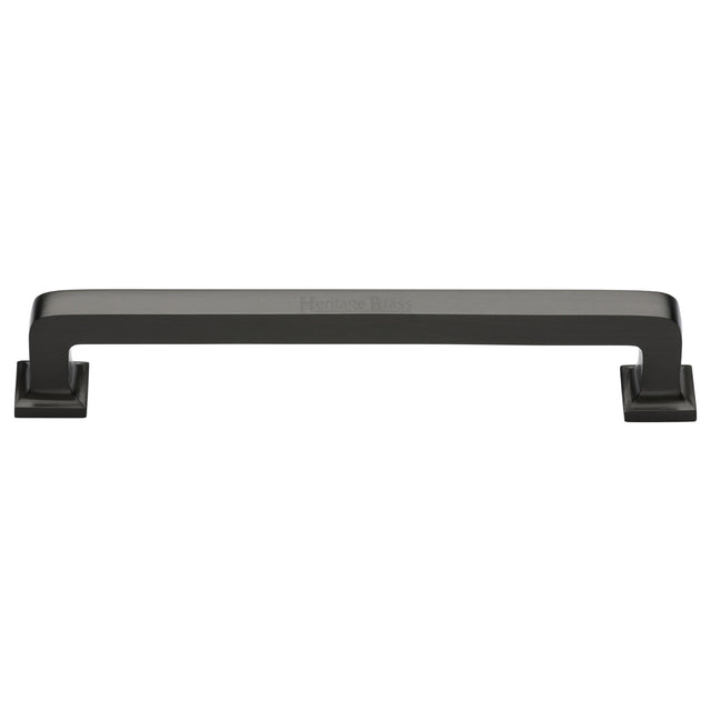High quality image of the Heritage Brass Cabinet Pull Square Vintage Design 254mm CTC Matt Bronze Finish | Sku. c3964-254-mb | Discounted prices available from Trade Door Handles