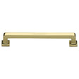 High quality image of the Heritage Brass Cabinet Pull Square Vintage Design 254mm CTC Polished Brass Finish | Sku. c3964-254-pb | Discounted prices available from Trade Door Handles