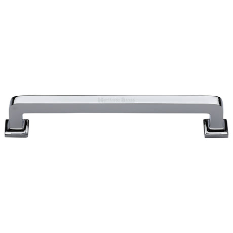 High quality image of the Heritage Brass Cabinet Pull Square Vintage Design 254mm CTC Polished Chrome Finish | Sku. c3964-254-pc | Discounted prices available from Trade Door Handles