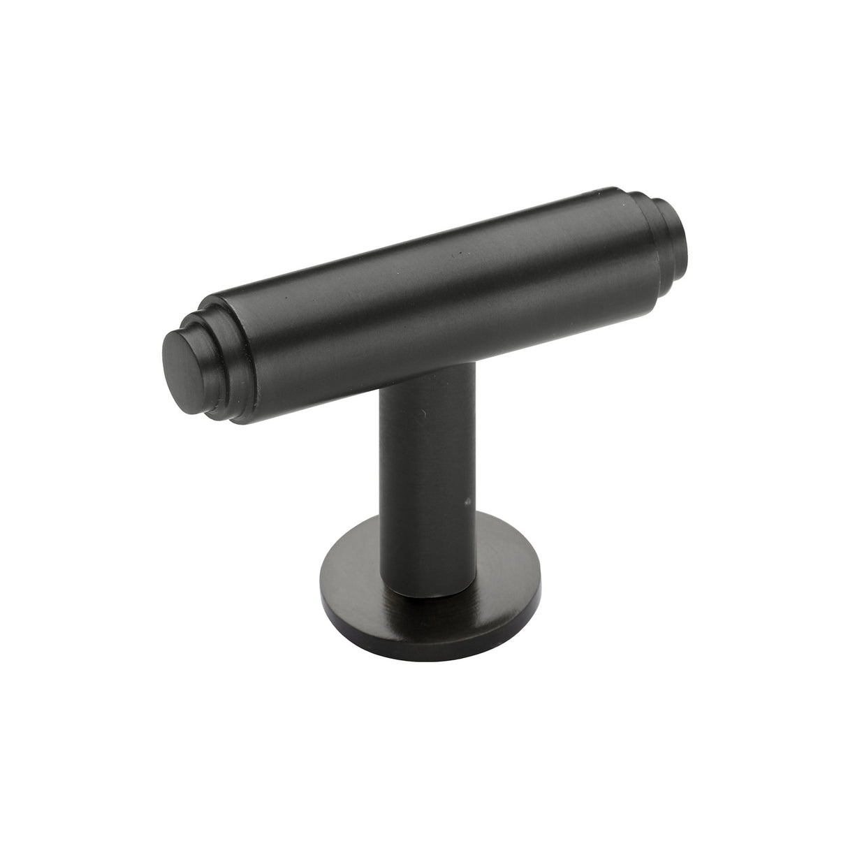 High quality image of Heritage Brass - Cabinet Knob Stepped T-Bar Design with Rose 45mm Matt Bronze Fi | Sku. c4447-mb | Trade Door Handles, Kendal.