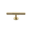 High quality image of the Heritage Brass Cabinet Knob Knurled Fountain Design 60mm Satin Brass Finish | Sku. c4463-60-sb | Discounted prices available from Trade Door Handles