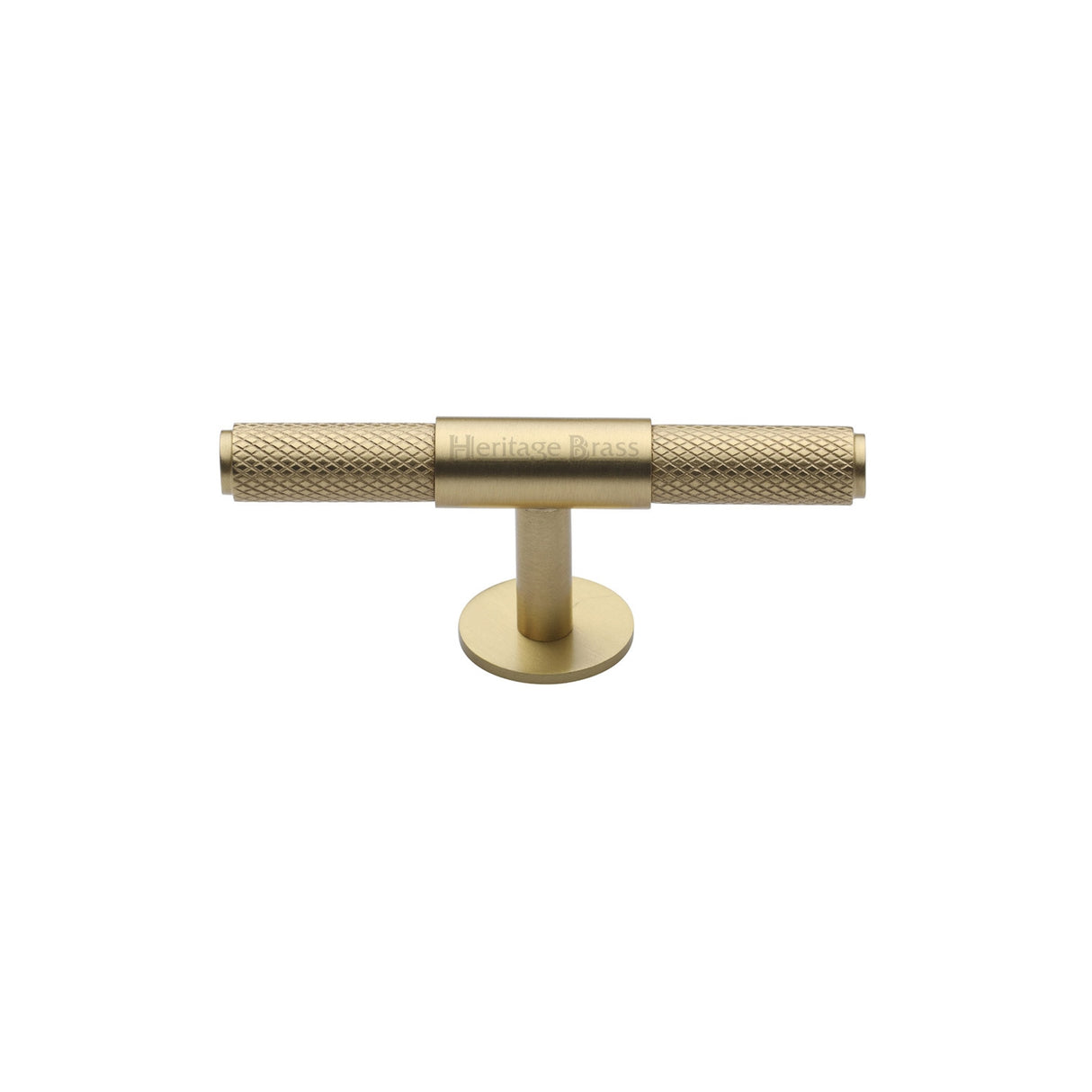High quality image of the Heritage Brass Cabinet Knob Knurled Fountain Design 60mm Satin Brass Finish | Sku. c4463-60-sb | Discounted prices available from Trade Door Handles