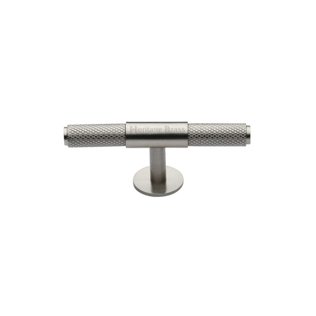 High quality image of the Heritage Brass Cabinet Knob Knurled Fountain Design 60mm Satin Nickel Finish | Sku. c4463-60-sn | Discounted prices available from Trade Door Handles