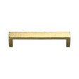 High quality image of the Heritage Brass Cabinet Pull Hammered Wide Metro Design 101mm CTC Polished Brass Finish
 | Sku. c4525-101-pb | Discounted prices available from Trade Door Handles