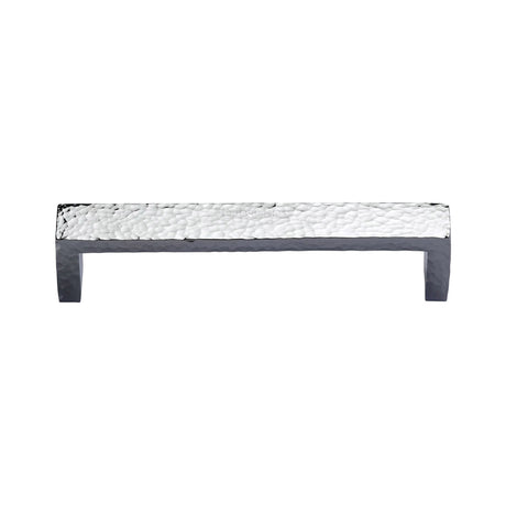 High quality image of the Heritage Brass Cabinet Pull Hammered Wide Metro Design 101mm CTC Polished Chrome Finish
 | Sku. c4525-101-pc | Discounted prices available from Trade Door Handles