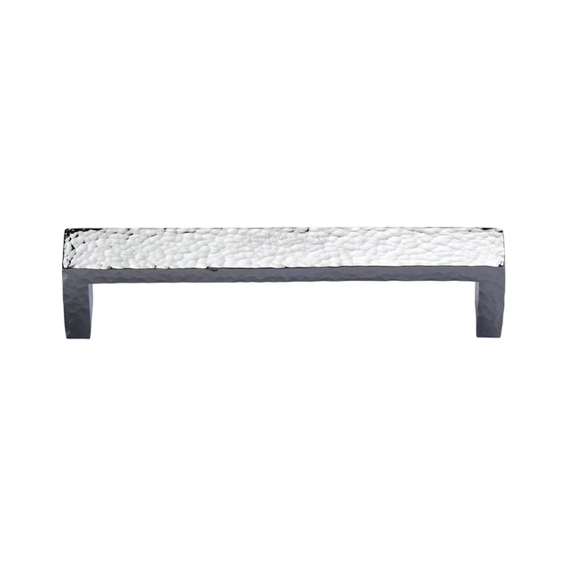 High quality image of the Heritage Brass Cabinet Pull Hammered Wide Metro Design 101mm CTC Polished Chrome Finish
 | Sku. c4525-101-pc | Discounted prices available from Trade Door Handles