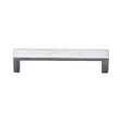 High quality image of the Heritage Brass Cabinet Pull Hammered Wide Metro Design 101mm CTC Satin Chrome Finish
 | Sku. c4525-101-sc | Discounted prices available from Trade Door Handles