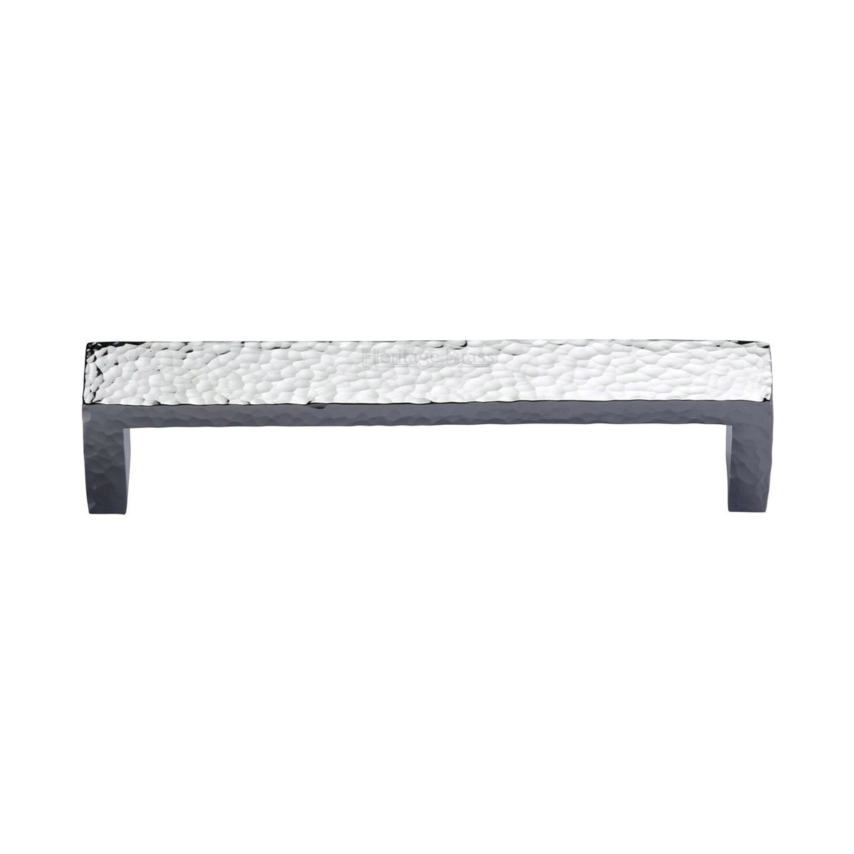 High quality image of the Heritage Brass Cabinet Pull Hammered Wide Metro Design 160mm CTC Polished Chrome Finish
 | Sku. c4525-160-pc | Discounted prices available from Trade Door Handles