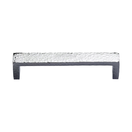 High quality image of the Heritage Brass Cabinet Pull Hammered Wide Metro Design 160mm CTC Polished Chrome Finish
 | Sku. c4525-160-pc | Discounted prices available from Trade Door Handles