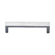 High quality image of the Heritage Brass Cabinet Pull Hammered Wide Metro Design 160mm CTC Satin Chrome Finish
 | Sku. c4525-160-sc | Discounted prices available from Trade Door Handles