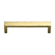 High quality image of the Heritage Brass Cabinet Pull Hammered Wide Metro Design 192mm CTC Polished Brass Finish
 | Sku. c4525-192-pb | Discounted prices available from Trade Door Handles