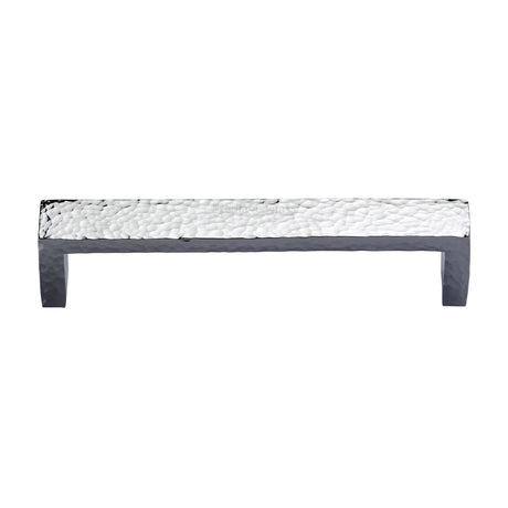 High quality image of the Heritage Brass Cabinet Pull Hammered Wide Metro Design 192mm CTC Polished Chrome Finish
 | Sku. c4525-192-pc | Discounted prices available from Trade Door Handles