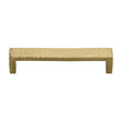 High quality image of the Heritage Brass Cabinet Pull Hammered Wide Metro Design 192mm CTC Satin Brass Finish
 | Sku. c4525-192-sb | Discounted prices available from Trade Door Handles