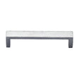 High quality image of the Heritage Brass Cabinet Pull Hammered Wide Metro Design 192mm CTC Satin Chrome Finish
 | Sku. c4525-192-sc | Discounted prices available from Trade Door Handles