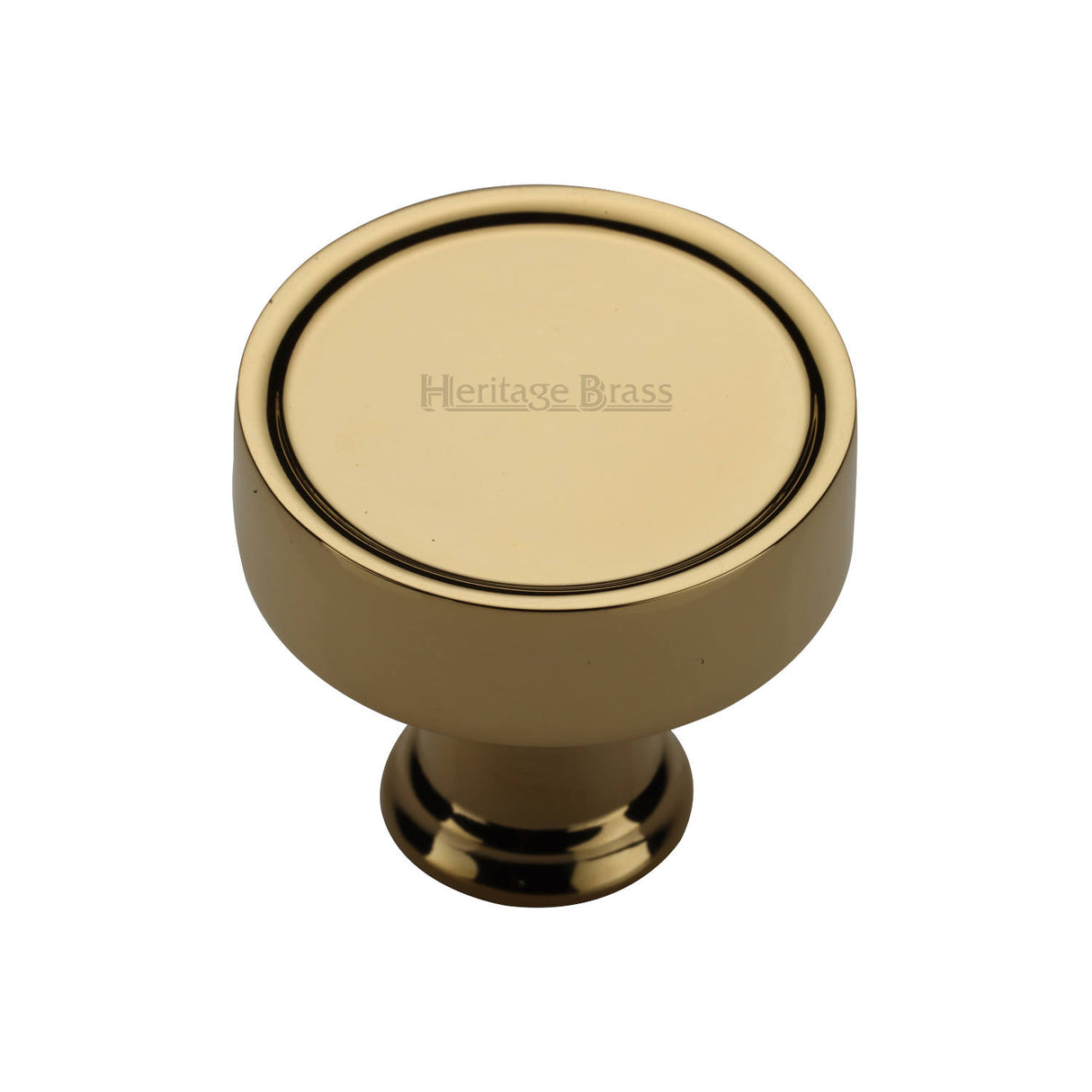 High quality image of Heritage Brass Cabinet Knob Florence Design 32mm Unlacquered Brass finish | Sku. C4648 32-ULB | available from Trade Door Handles.
