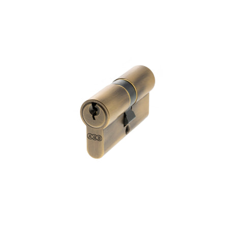 Quality image of AGB Euro Profile 5 Pin Double Cylinder Keyed Alike 30-30mm (60mm) - Matt Antique Brass | Sku. c603722525ka | available from Trade Door Handles.