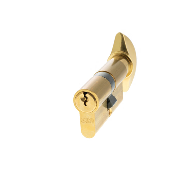 Quality image of AGB Euro Profile 5 Pin Cylinder Key to Turn 30-30mm (60mm) - Polished Brass | Sku. c620012525 | available from Trade Door Handles.