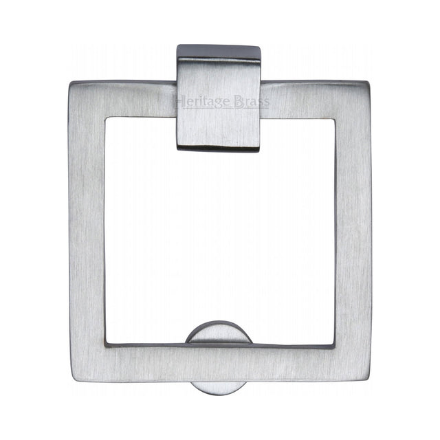 High quality image of the Heritage Brass Square Drop Pull Satin Chrome Finish | Sku. c6311-sc | Discounted prices available from Trade Door Handles