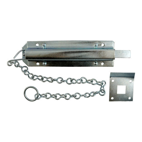 This is an image of Timco - Spring Chain Bolt - Zinc 18" (1 Each TIMbag) CB18ZP
