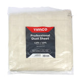 This is an image of Timco - Professional Dust Sheet 12ft x 12ft (1 Each Bag) CDS1212