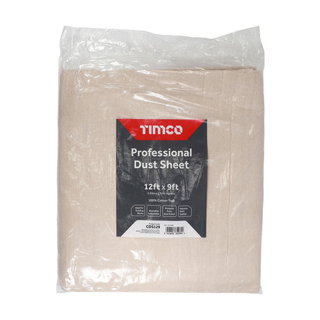 This is an image of Timco - Professional Dust Sheet 12ft x 9ft (1 Each Bag) CDS129